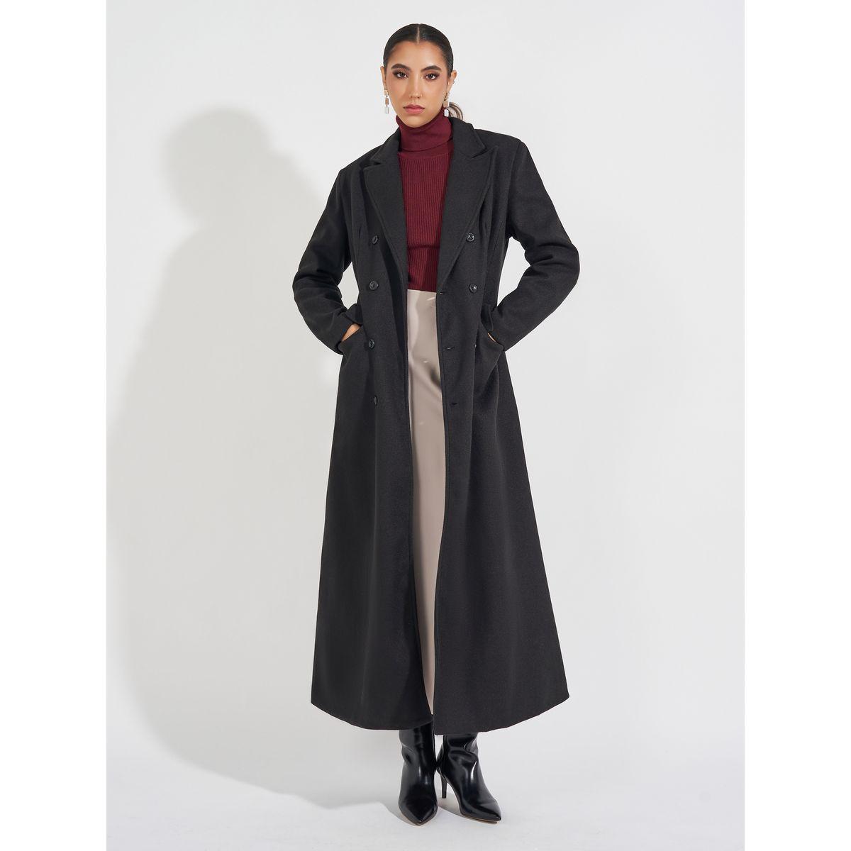 Styli Regular Fit Maxi Wool Like Double Breasted Coat-women-clothing-coatsandjackets-coats-image-1