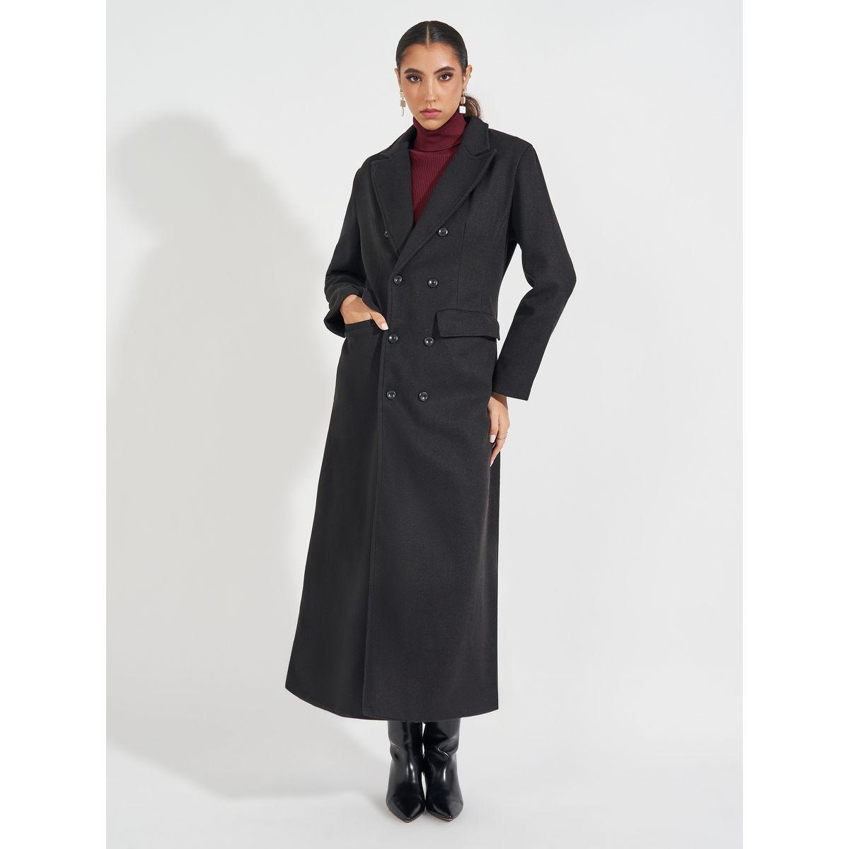 Styli Regular Fit Maxi Wool Like Double Breasted Coat-women-clothing-coatsandjackets-coats-image-2