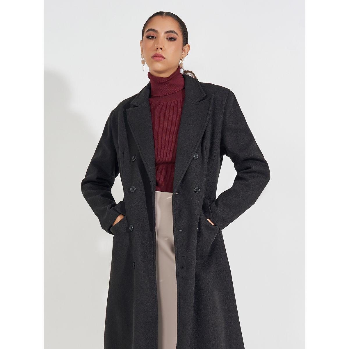 Styli Regular Fit Maxi Wool Like Double Breasted Coat-women-clothing-coatsandjackets-coats-image-3