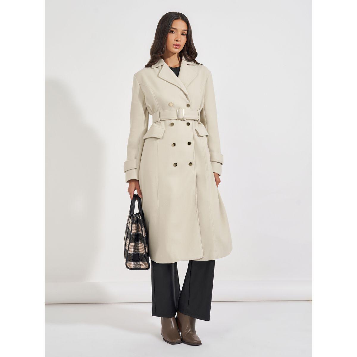 Styli Regular Fit Wool Like Double Breasted Belted Coat-women-clothing-coatsandjackets-coats-image-1
