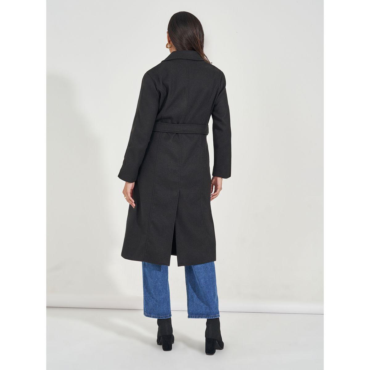 Styli Regular Fit Wool Like Belted Coat with Notch Lapel-women-clothing-coatsandjackets-coats-image-5