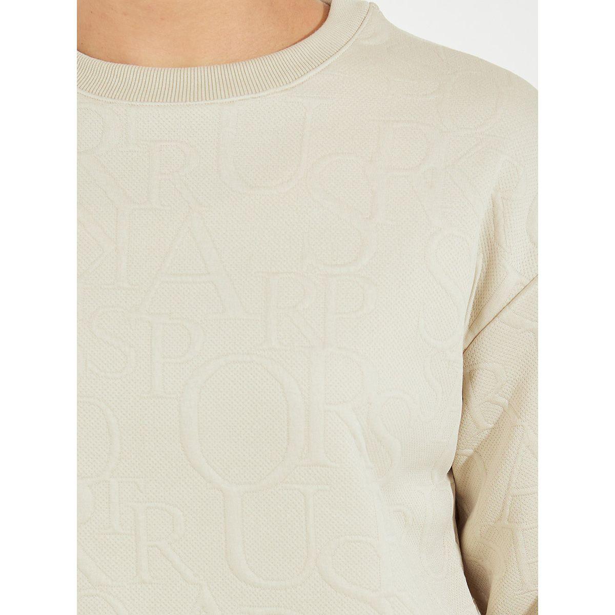 Styli Embossed Look Sweatshirt & Cuffed Jogger Co-Ords-women-clothing-coordsets-image-4