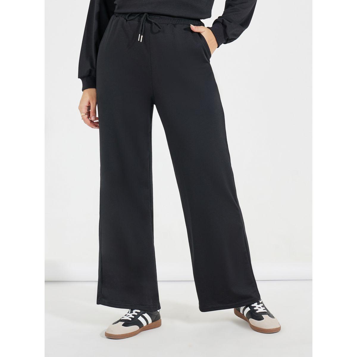 طقم منسق من جوغر مع سويت شيرت مطبع بكتابة-women-clothing-coordsets-image-5