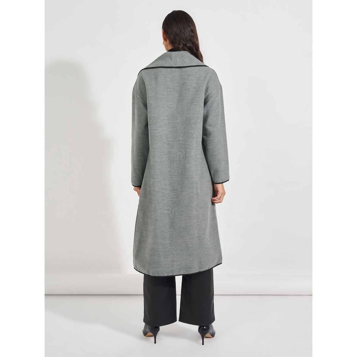Styli Oversized Midi Length Wool Like Coat with Contrast Trim-women-clothing-coatsandjackets-coats-image-4