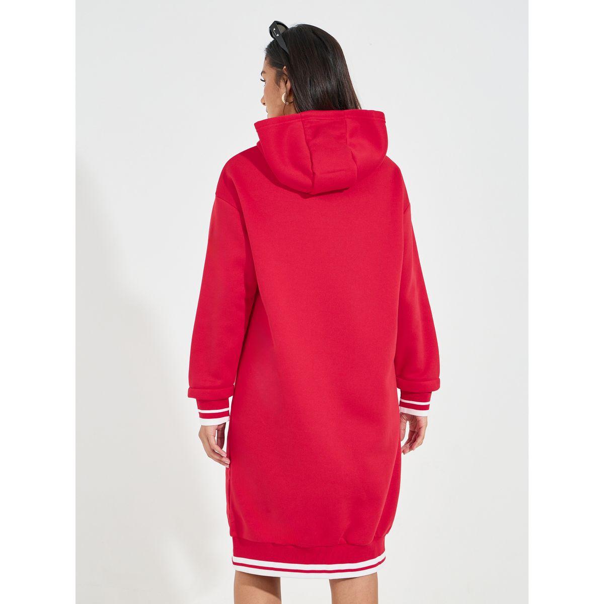 فستان بطول الركبة وياقة هودي مع أساور-women-clothing-dresses-image-6