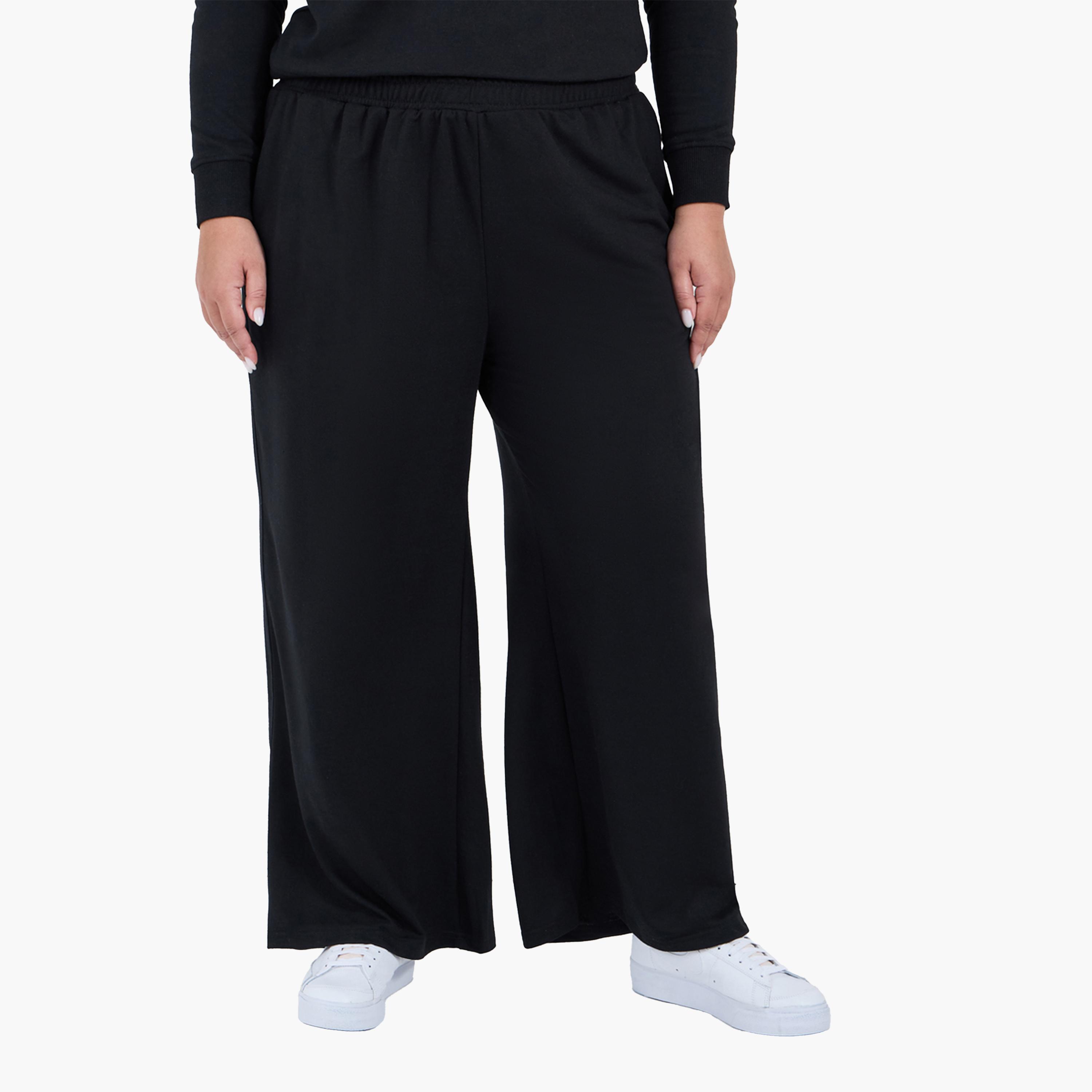 ستايلي - بنطال رياضي واسع الساق بمقاسات كبيرة-women-clothing-bottoms-joggers-image-1