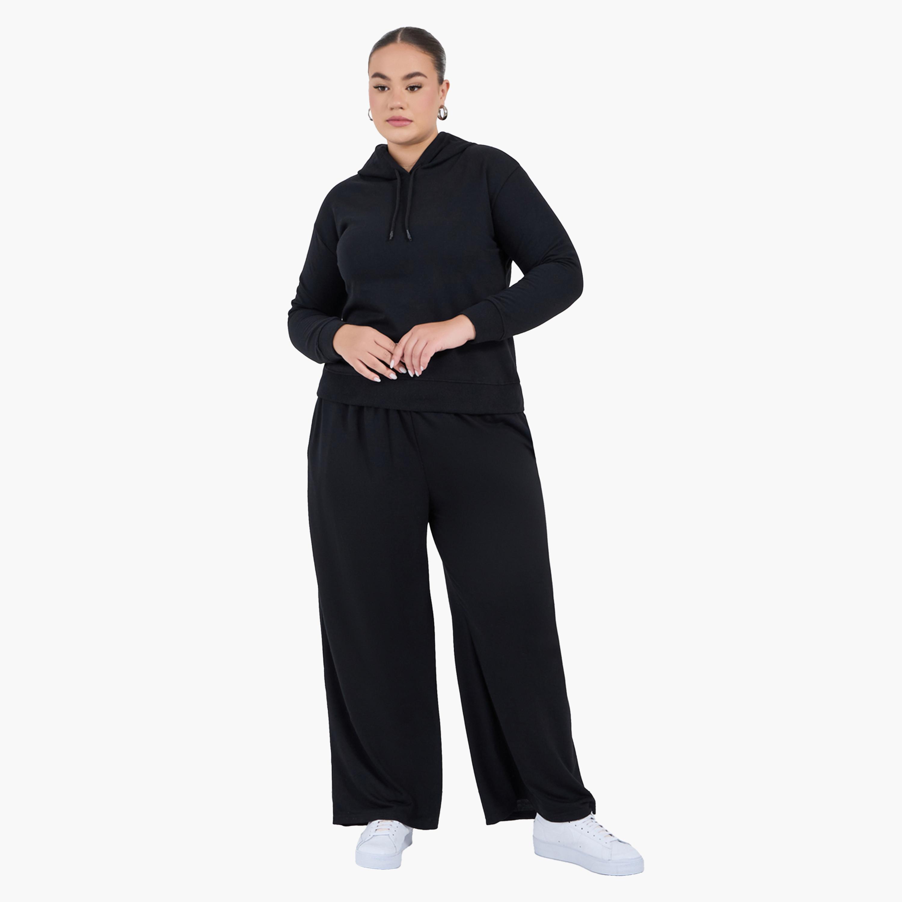 ستايلي - بنطال رياضي واسع الساق بمقاسات كبيرة-women-clothing-bottoms-joggers-image-2