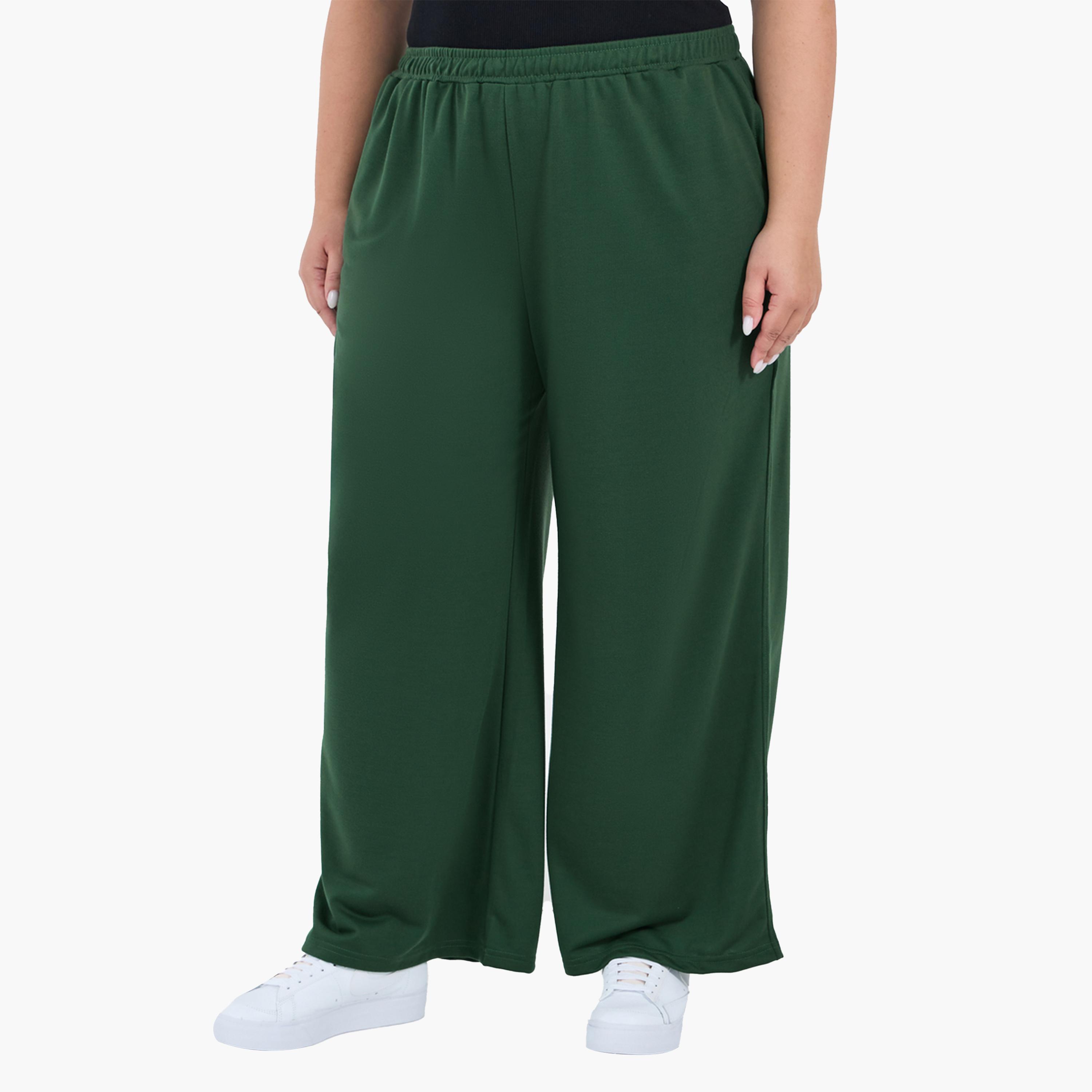 Styli Plus Size Wide Leg Joggers-women-clothing-bottoms-joggers-image-1