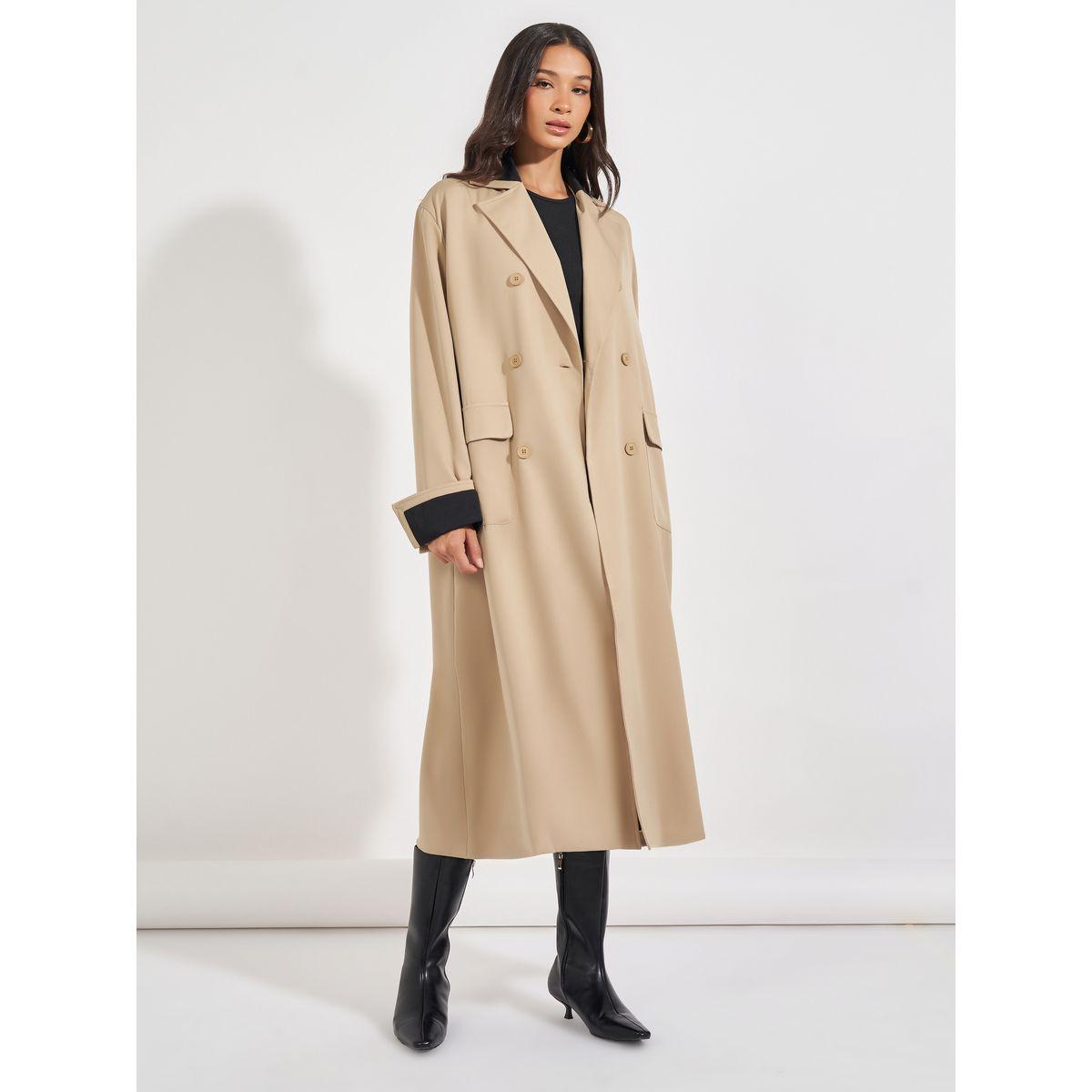 Styli Oversized Midi Length Double Breasted Trench Coat-women-winterwear-coatsandjackets-coats-image-1