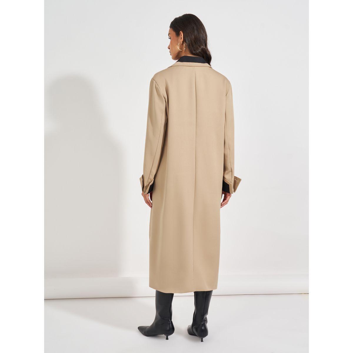 Styli Oversized Midi Length Double Breasted Trench Coat-women-winterwear-coatsandjackets-coats-image-5