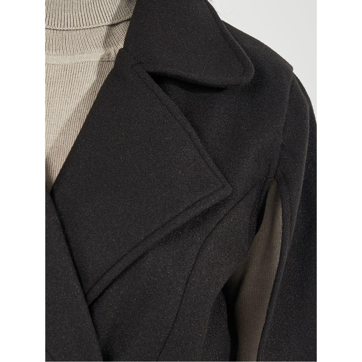 معطف ميدي بقصة عادية أكمام كيب-women-clothing-coatsandjackets-coats-image-3