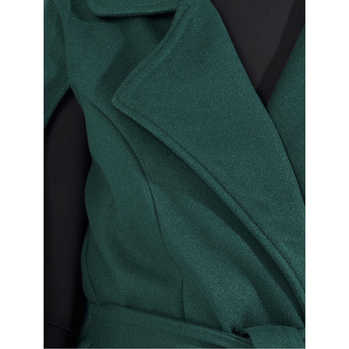 Styli Regular Fit Midi Wool Like Coat with Cape Sleeves-women-clothing-coatsandjackets-coats-image-4