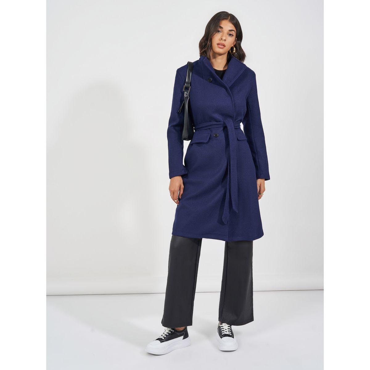 Styli Regular Fit Double Breasted Belted Wool Like Coat-women-clothing-coatsandjackets-coats-image-1