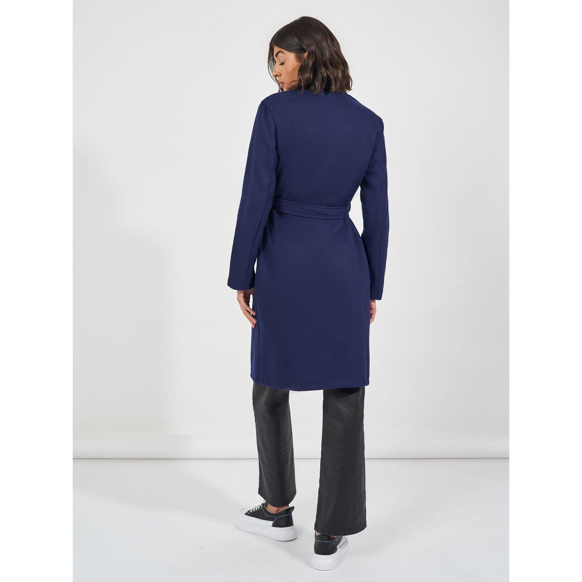 Styli Regular Fit Double Breasted Belted Wool Like Coat-women-clothing-coatsandjackets-coats-image-4