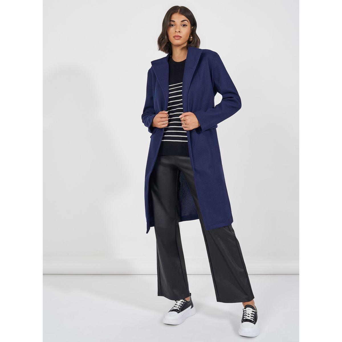 Styli Regular Fit Double Breasted Belted Wool Like Coat-women-clothing-coatsandjackets-coats-image-5