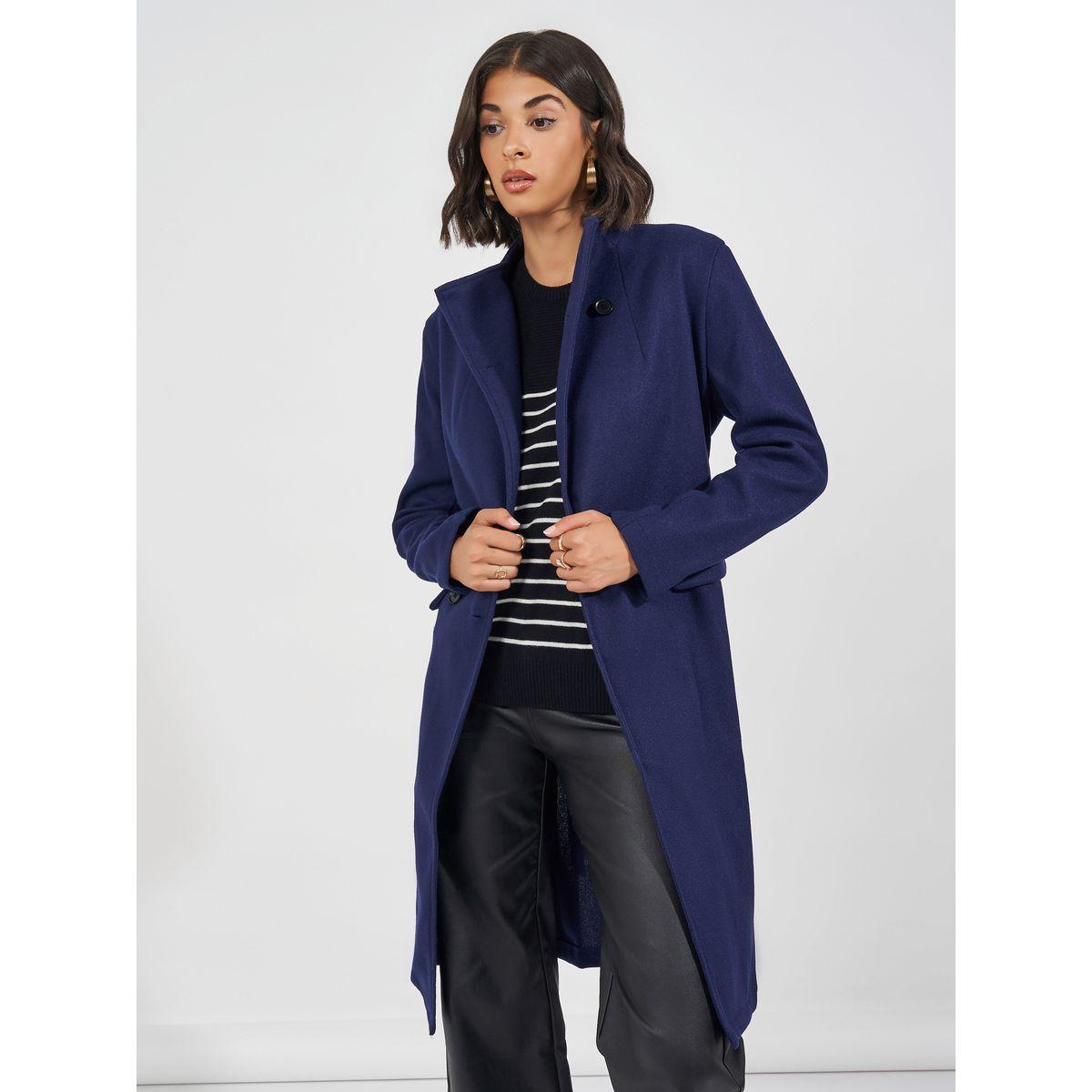 Styli Regular Fit Double Breasted Belted Wool Like Coat-women-clothing-coatsandjackets-coats-image-6