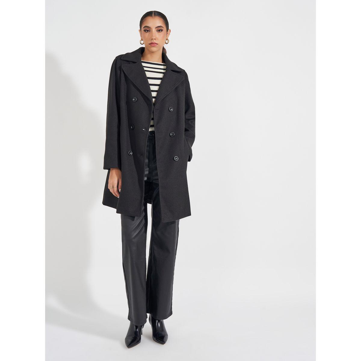 Styli Regular Fit Longline Double Breasted Wool Like Coat-women-clothing-coatsandjackets-coats-image-1