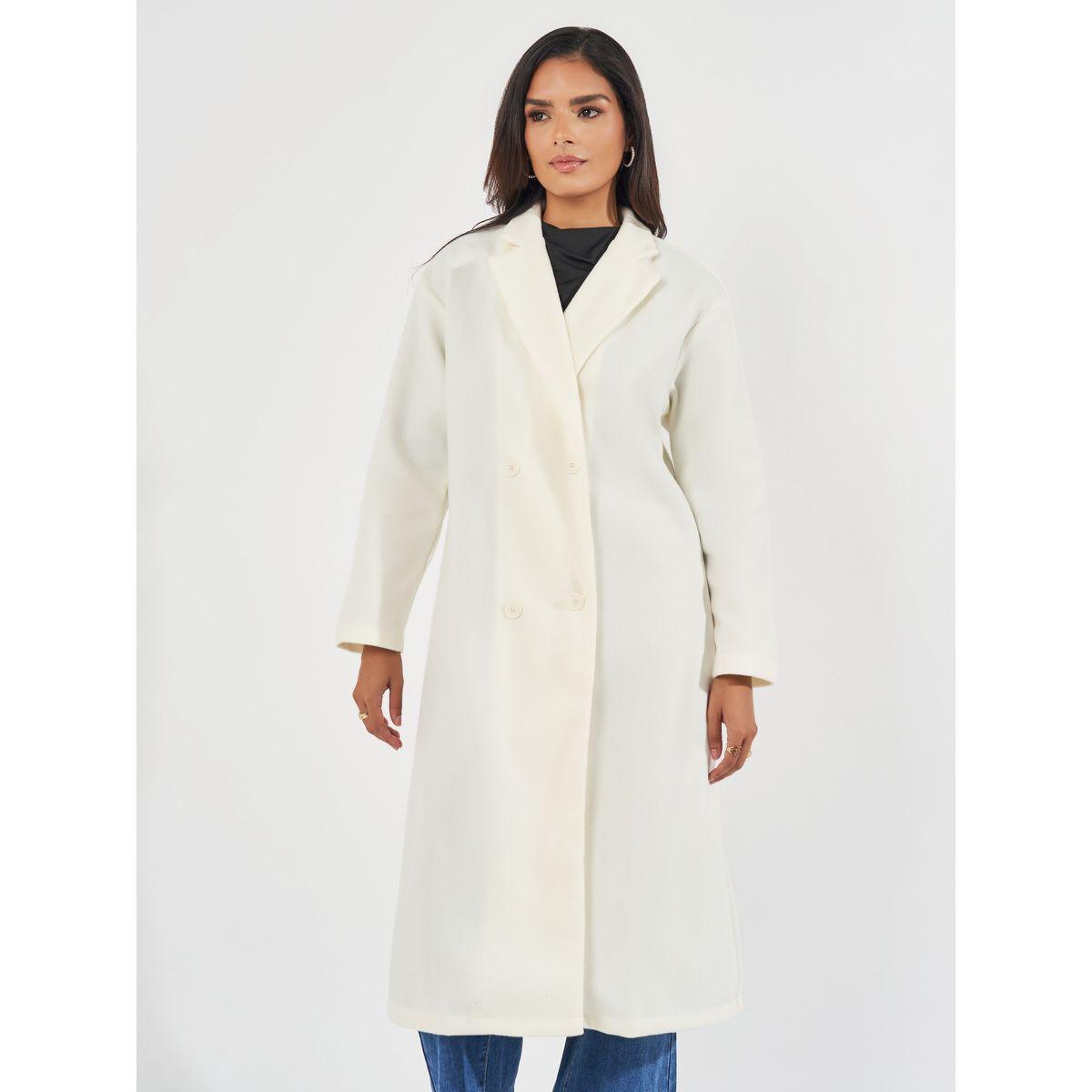 معطف بقصة عادية مع صفين أزرار-women-clothing-coatsandjackets-coats-image-3