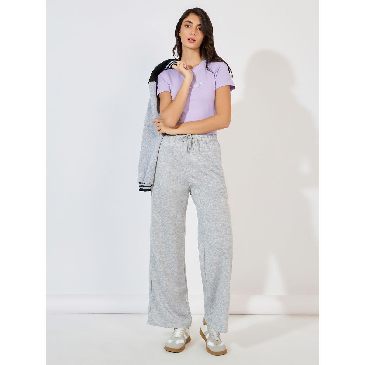 Styli Solid Wide Leg Joggers with Drawstring Closure-women-clothing-bottoms-joggers-image-1