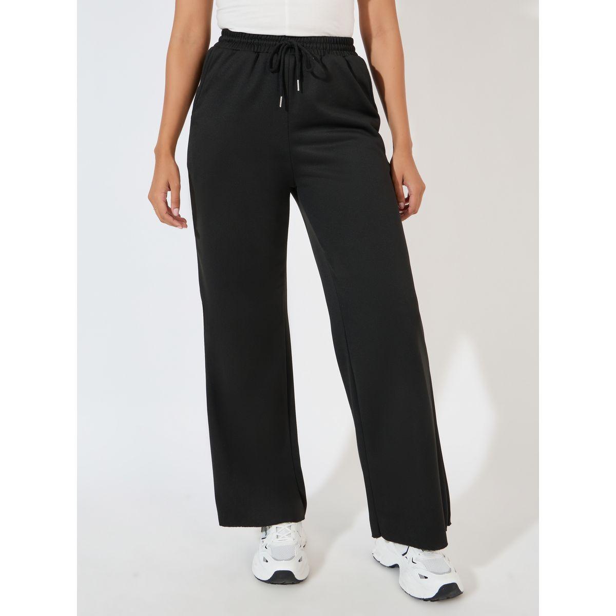 جوغر سادة بأرجل واسعة مع رباط خصر-women-clothing-bottoms-joggers-image-2