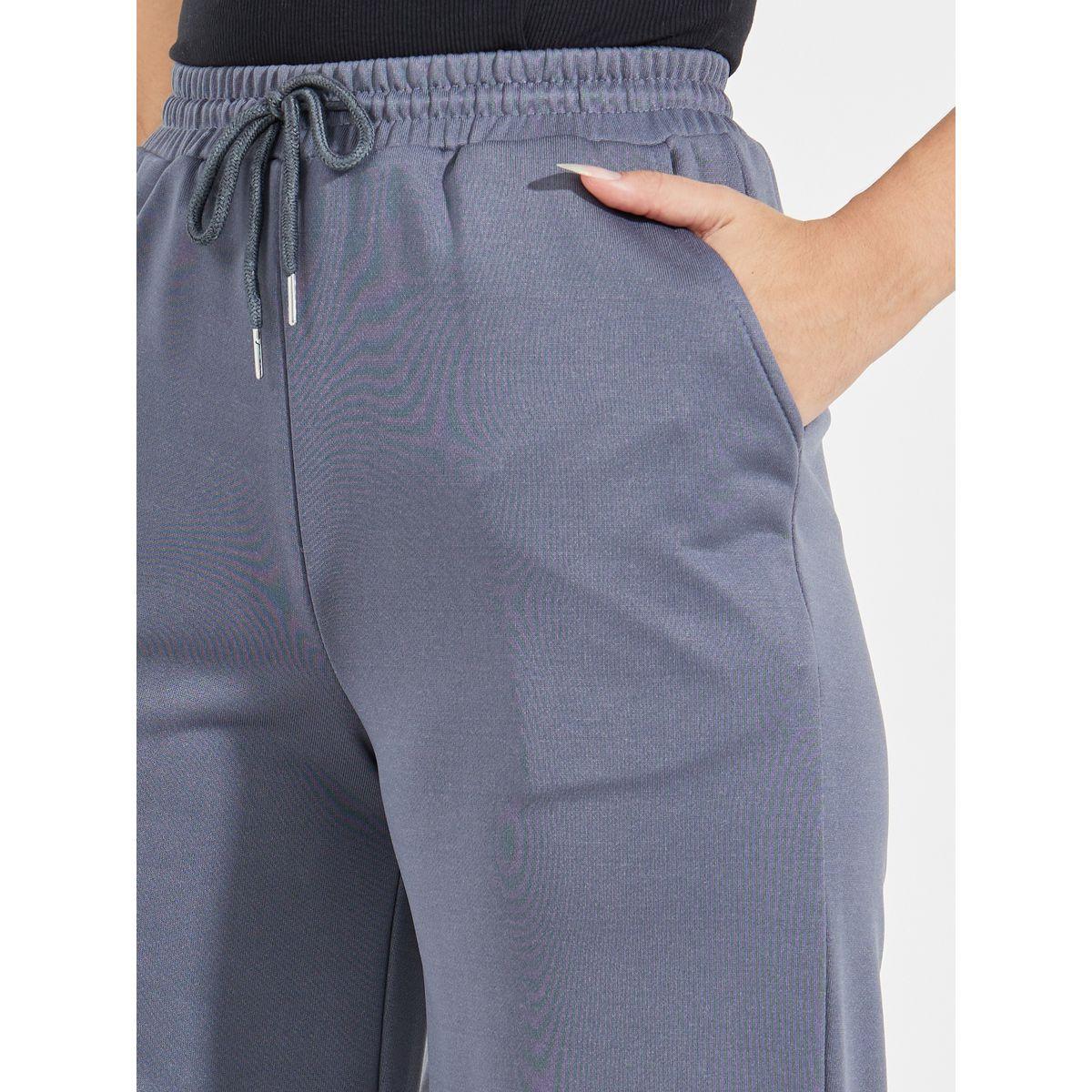 Styli Solid Wide Leg Joggers with Drawstring Waistband-women-clothing-bottoms-joggers-image-3