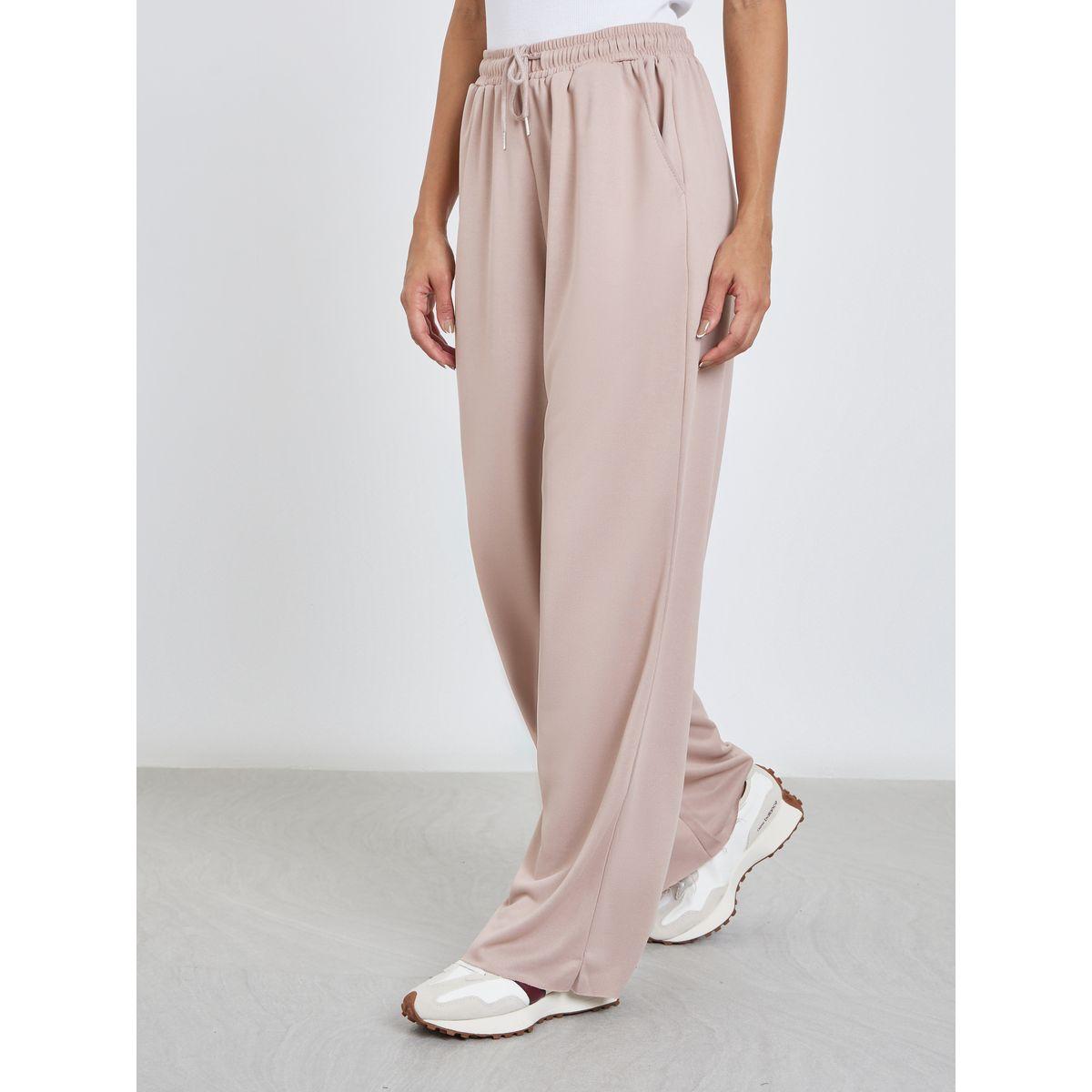 جوغر سادة بأرجل واسعة ورباط خصر-women-clothing-bottoms-joggers-image-3