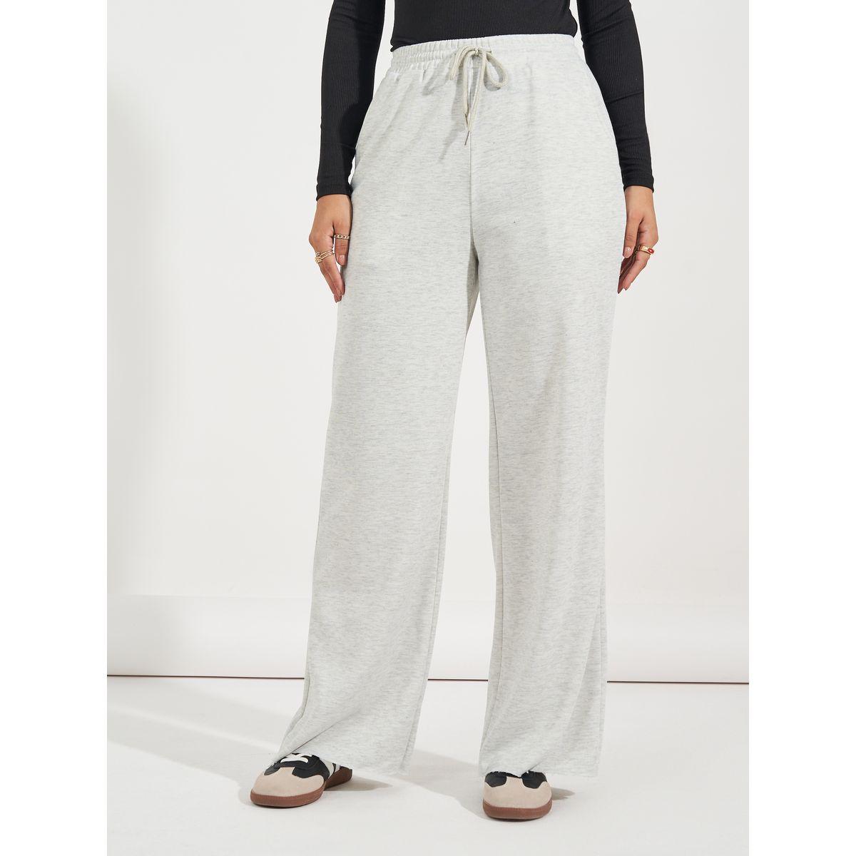 Styli Solid Wide Leg Joggers with Drawstring Waistband-women-clothing-bottoms-joggers-image-3