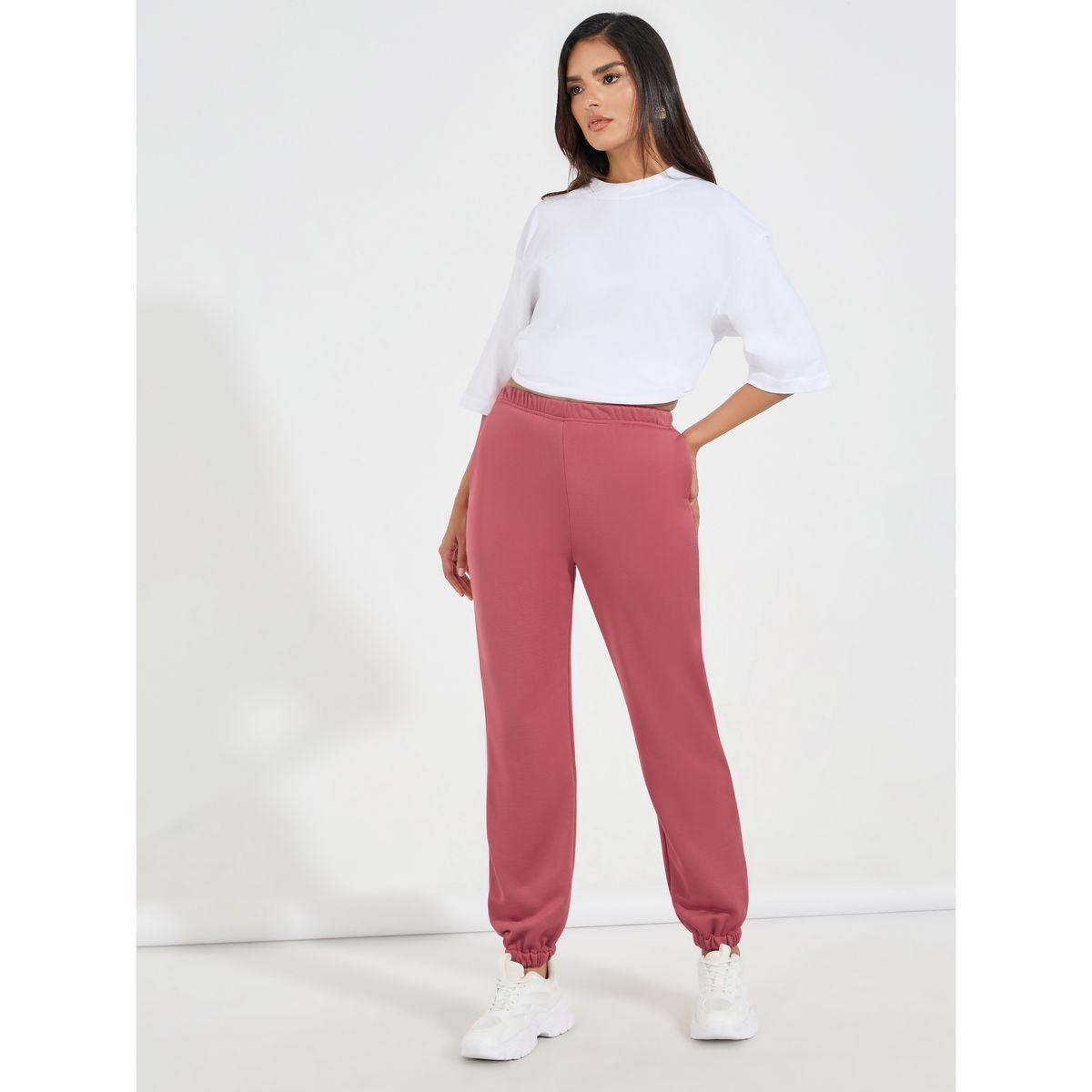 Styli Elasticated Waist Cuffed Joggers-women-clothing-bottoms-joggers-image-1