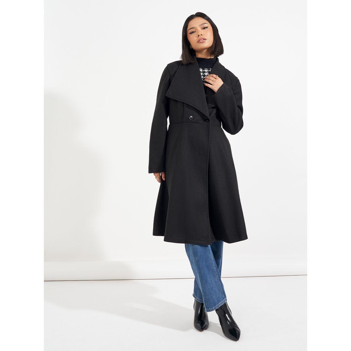 Styli Regular Fit Longline Buttoned Wool Like Coat-women-clothing-coatsandjackets-coats-image-1