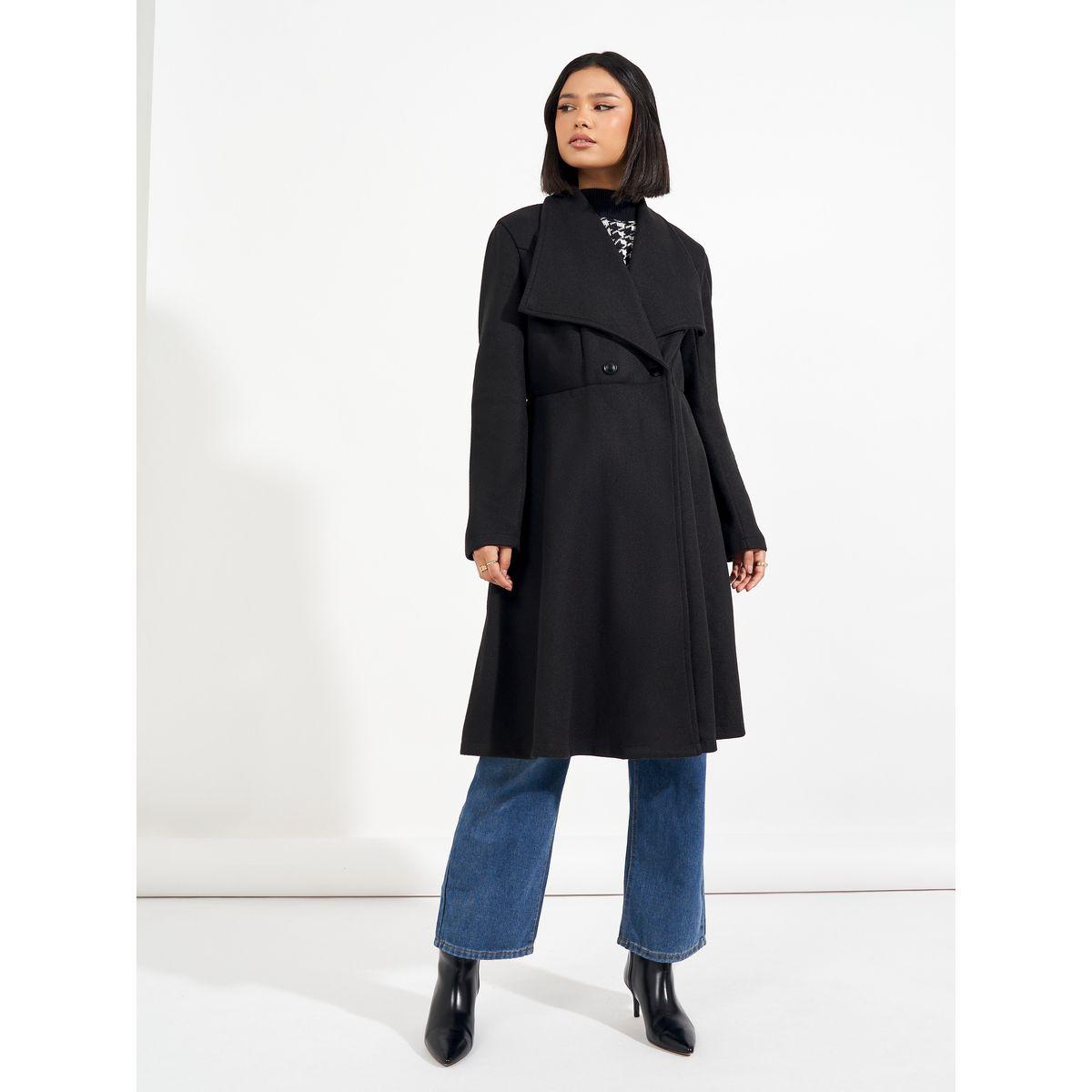 Styli Regular Fit Longline Buttoned Wool Like Coat-women-clothing-coatsandjackets-coats-image-3