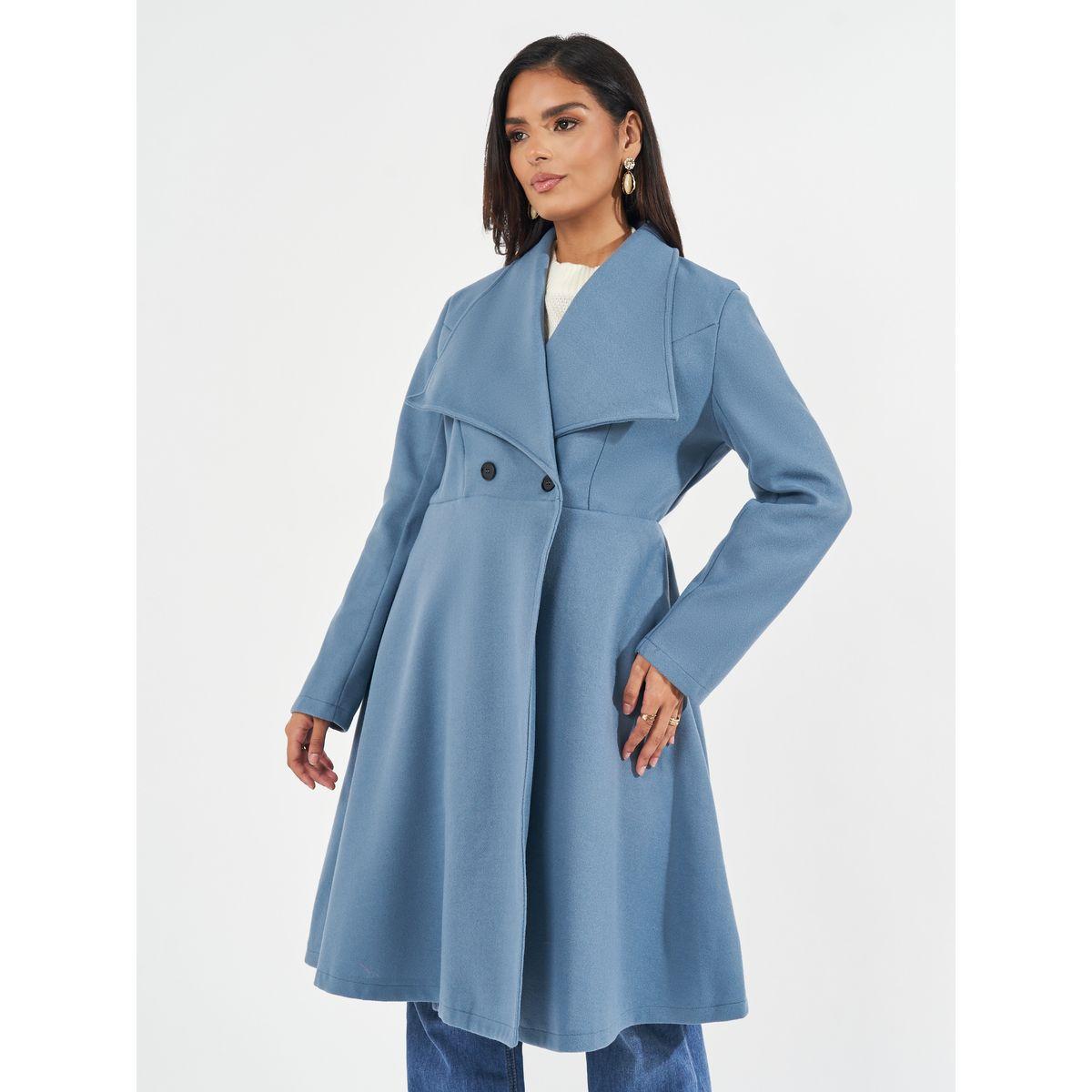 Styli Regular Fit Longline Buttoned Wool Like Coat-women-clothing-coatsandjackets-coats-image-1