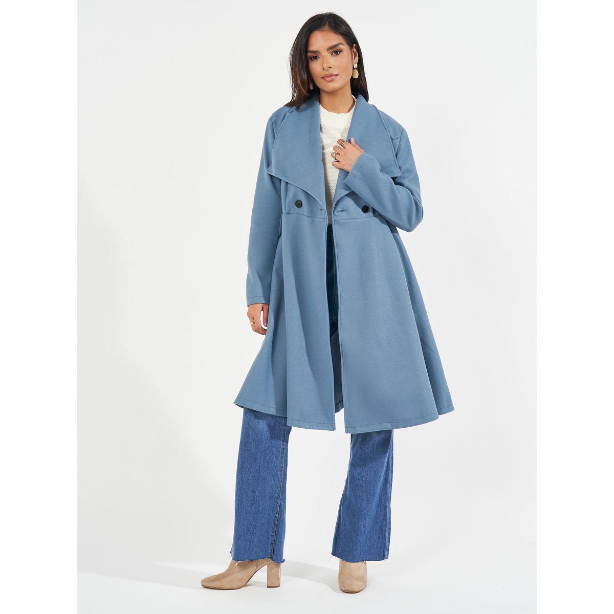 معطف بقصة عادية وأزرار-women-clothing-coatsandjackets-coats-image-3
