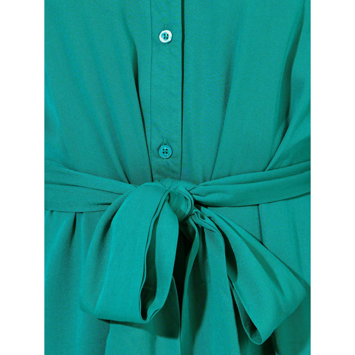 فستان ميدي مزين بأزرار مع حزام-women-clothing-dresses-image-3