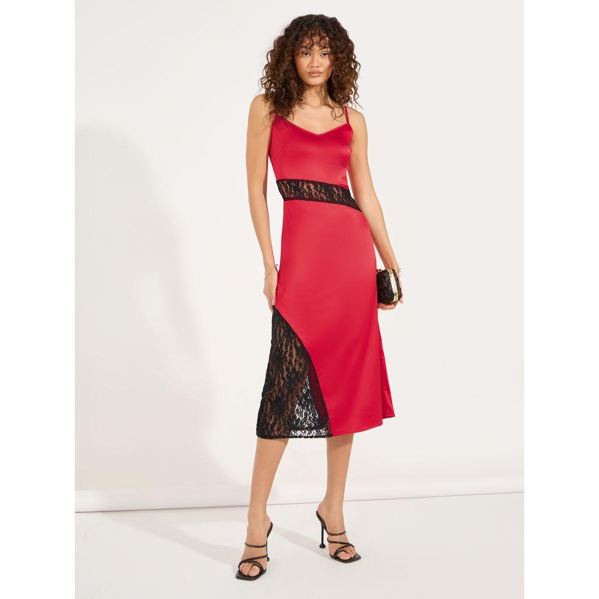 فستان ميدي بحمالات وتفاصيل دانتيل-women-clothing-dresses-image-1