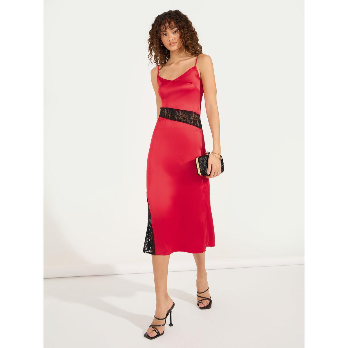 فستان ميدي بحمالات وتفاصيل دانتيل-women-clothing-dresses-image-4
