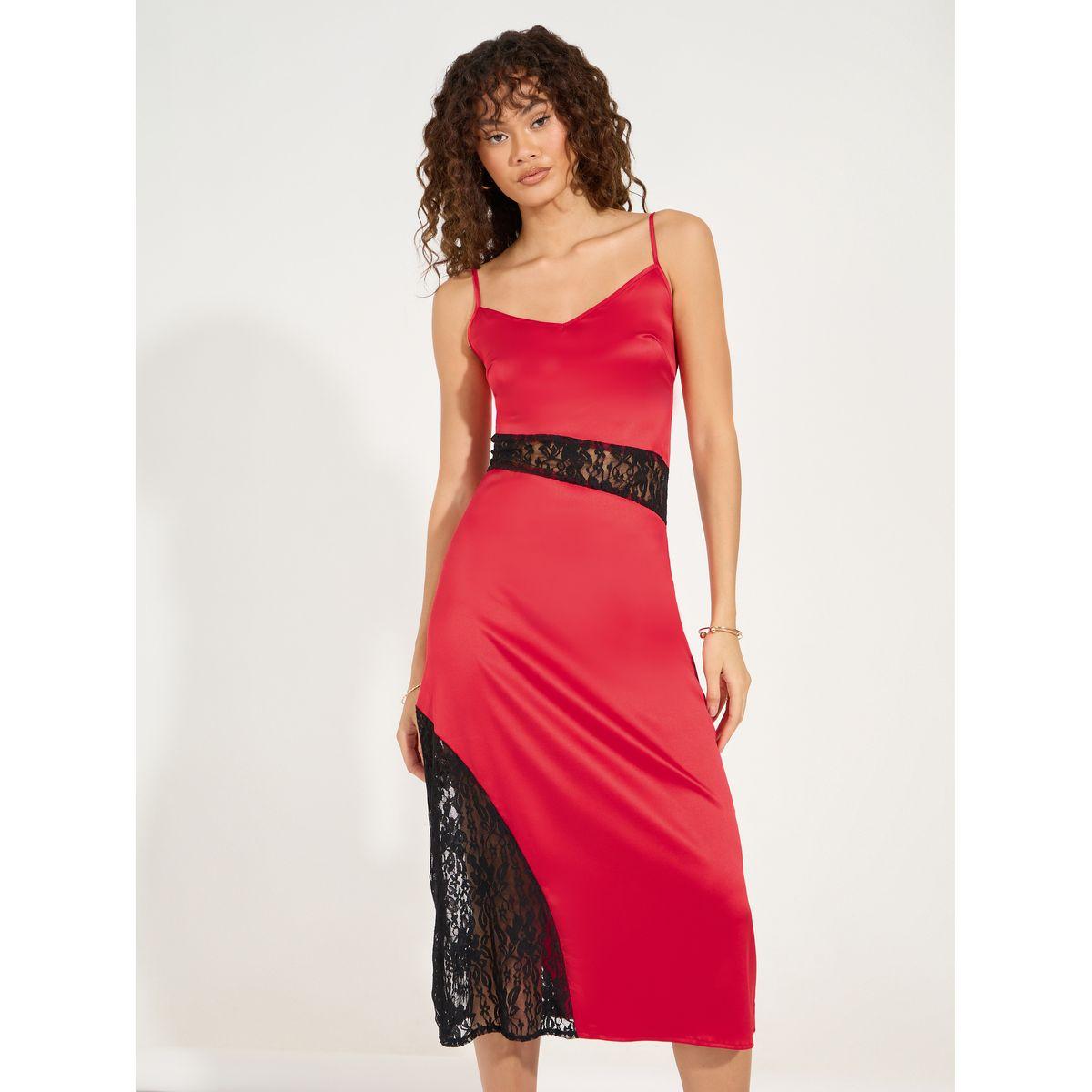 Styli Lace Detail Strappy Shift Midi Dress-women-clothing-dresses-image-5