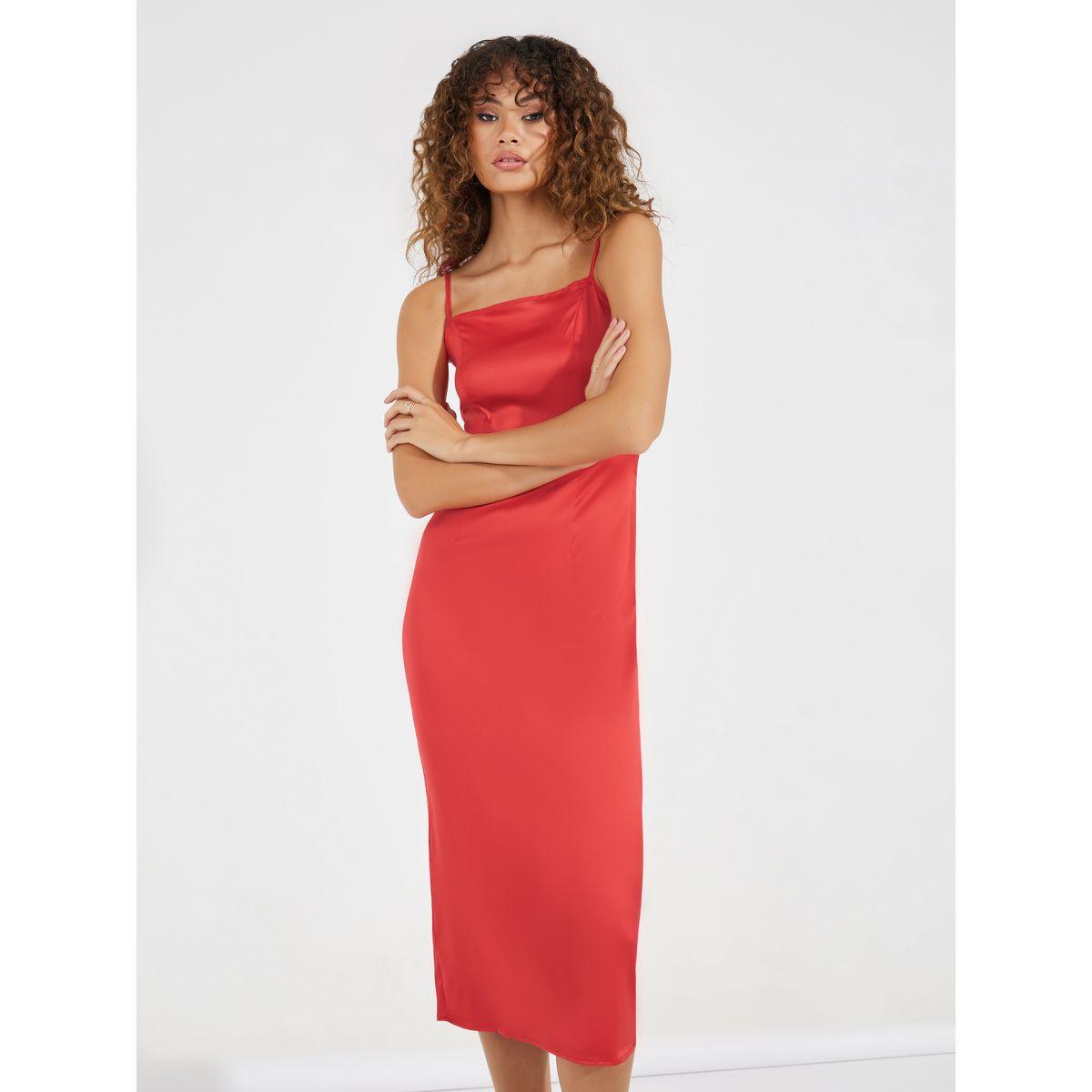 Styli Plain Strappy Sheath Midi Dress-women-clothing-dresses-image-2