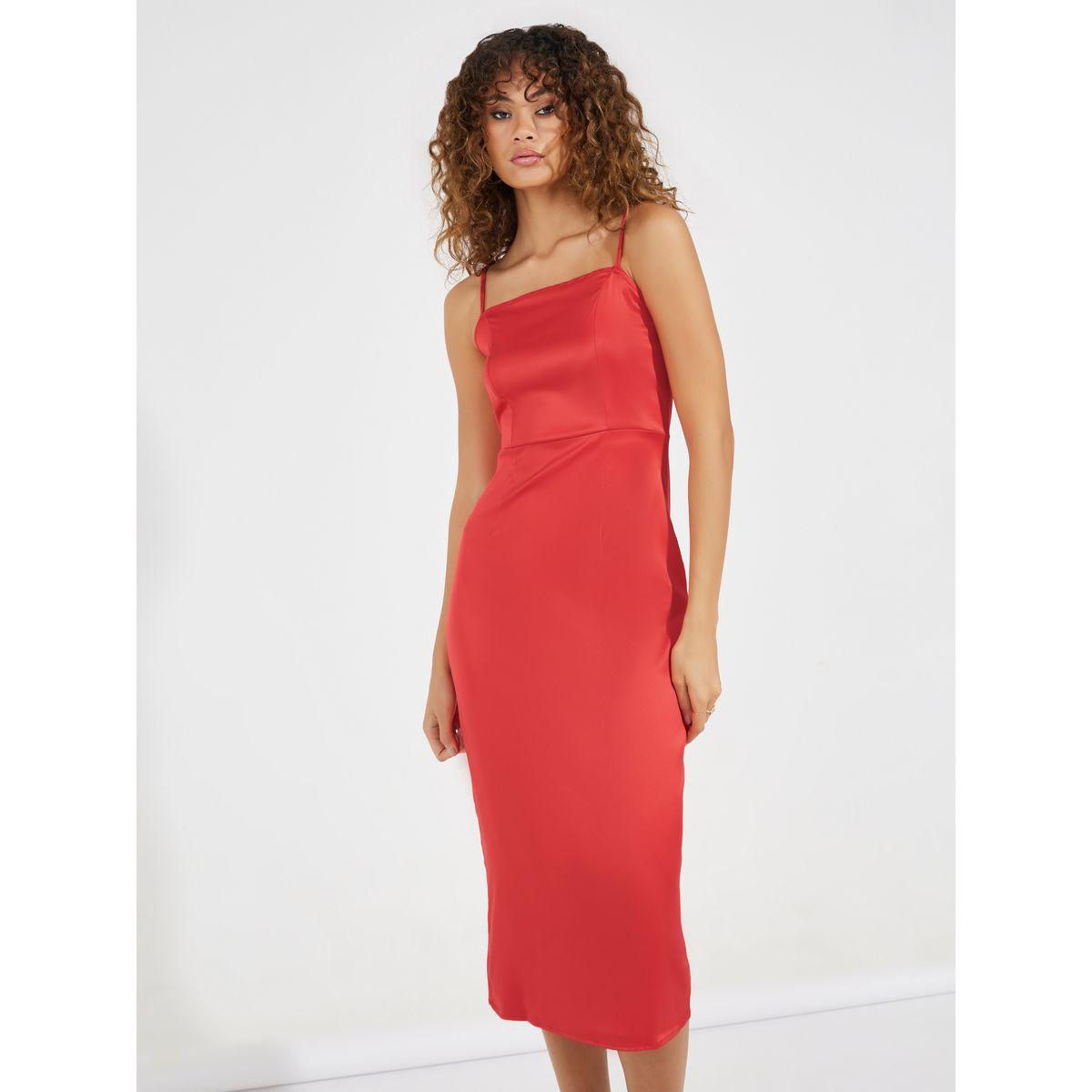 Styli Plain Strappy Sheath Midi Dress-women-clothing-dresses-image-5