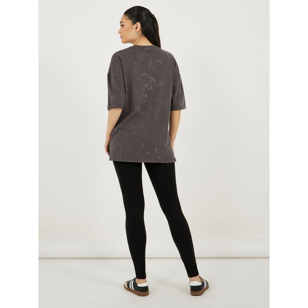 Styli Oversized Longline Acid Washed T-Shirt and Leggings Co-Ords-women-clothing-coordsets-image-7