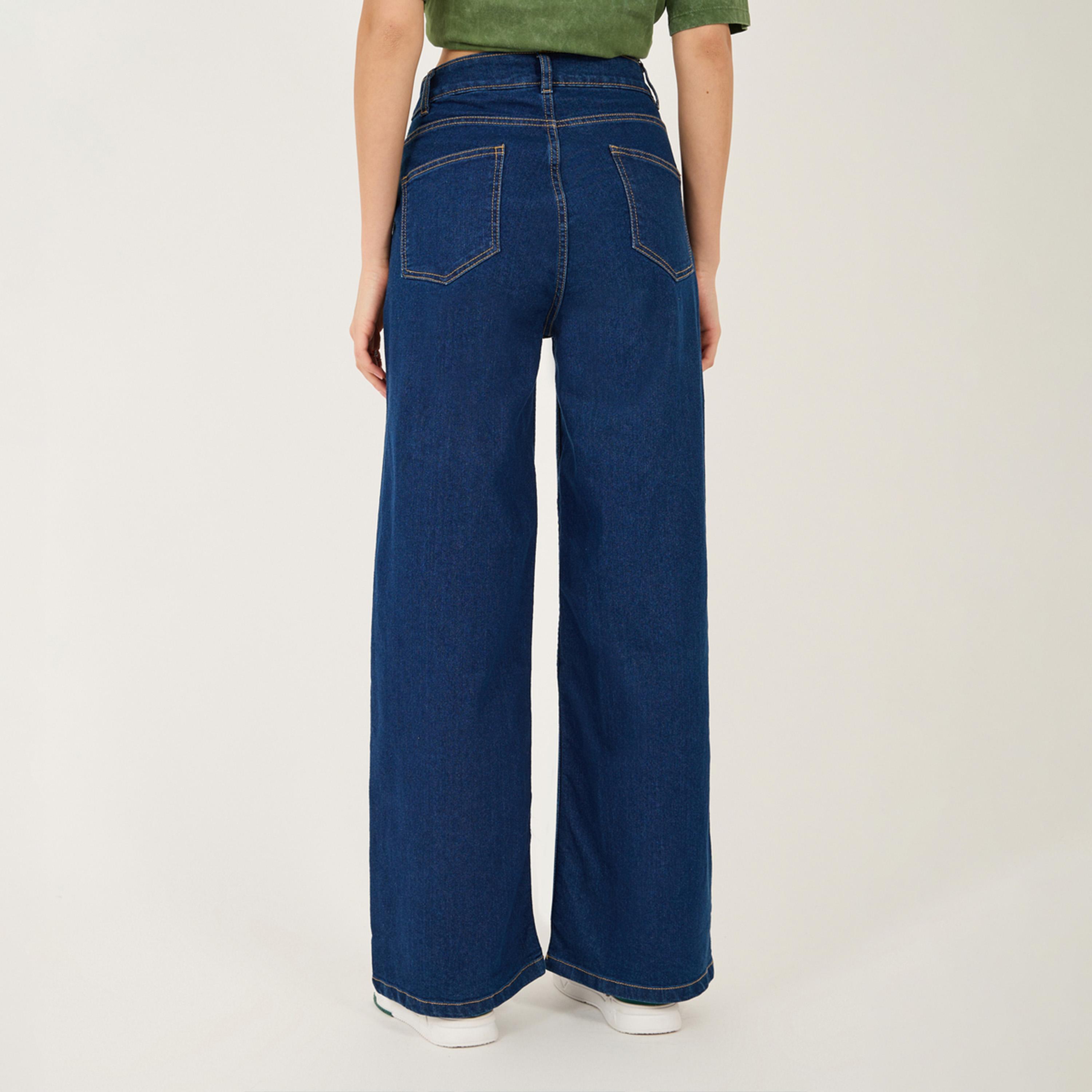 Styli Mid Rise Five-Pocket Style Wide Leg Jeans-women-clothing-bottoms-jeans-image-4
