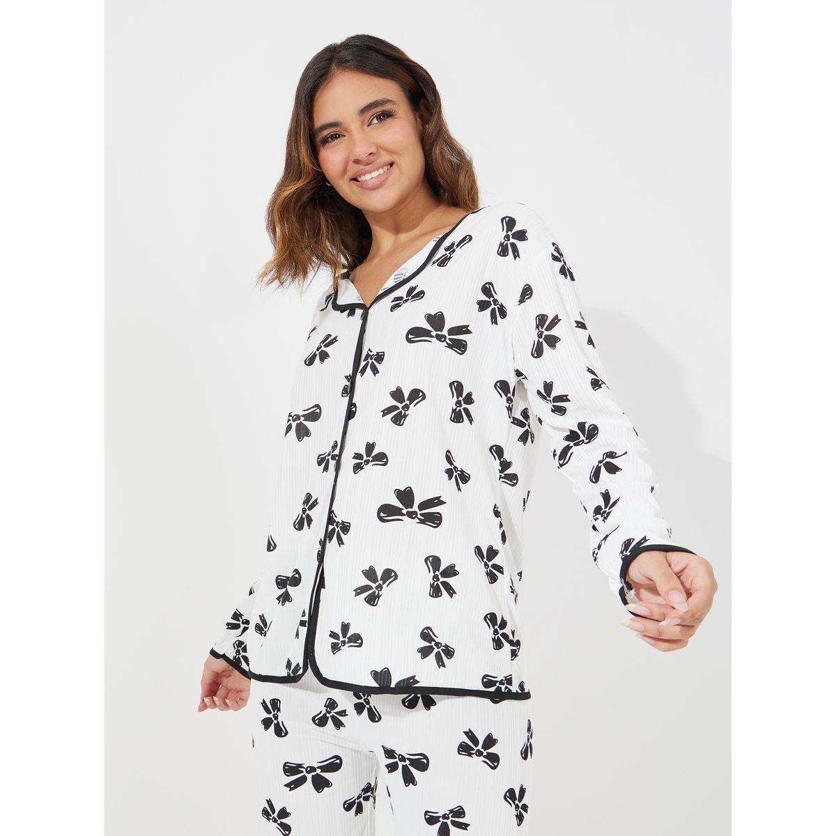 طقم من بنطال بيجاما وبلوزة باكمام طويلة-women-clothing-nightwear-pyjamas-longsets-image-2