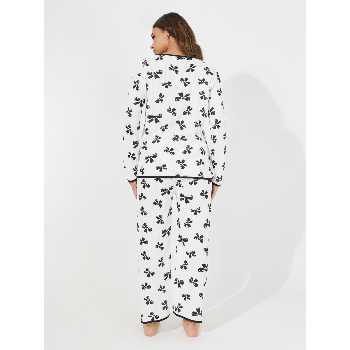طقم من بنطال بيجاما وبلوزة باكمام طويلة-women-clothing-nightwear-pyjamas-longsets-image-4
