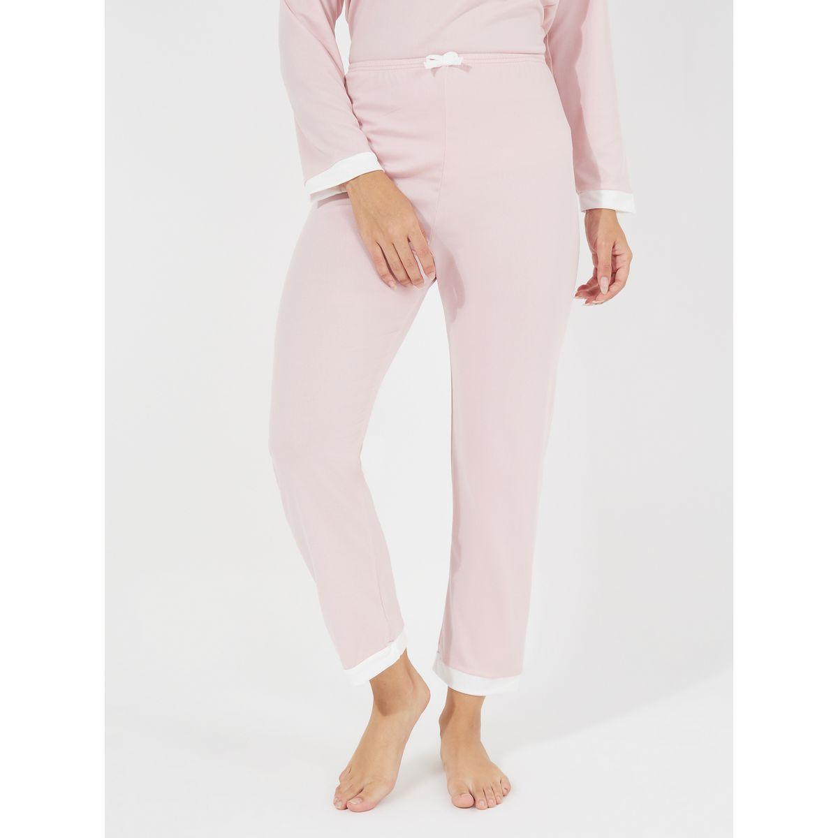 Styli Contrast Trim Long Sleeves T-Shirt & Pyjama Set-women-clothing-nightwear-pyjamas-longsets-image-6