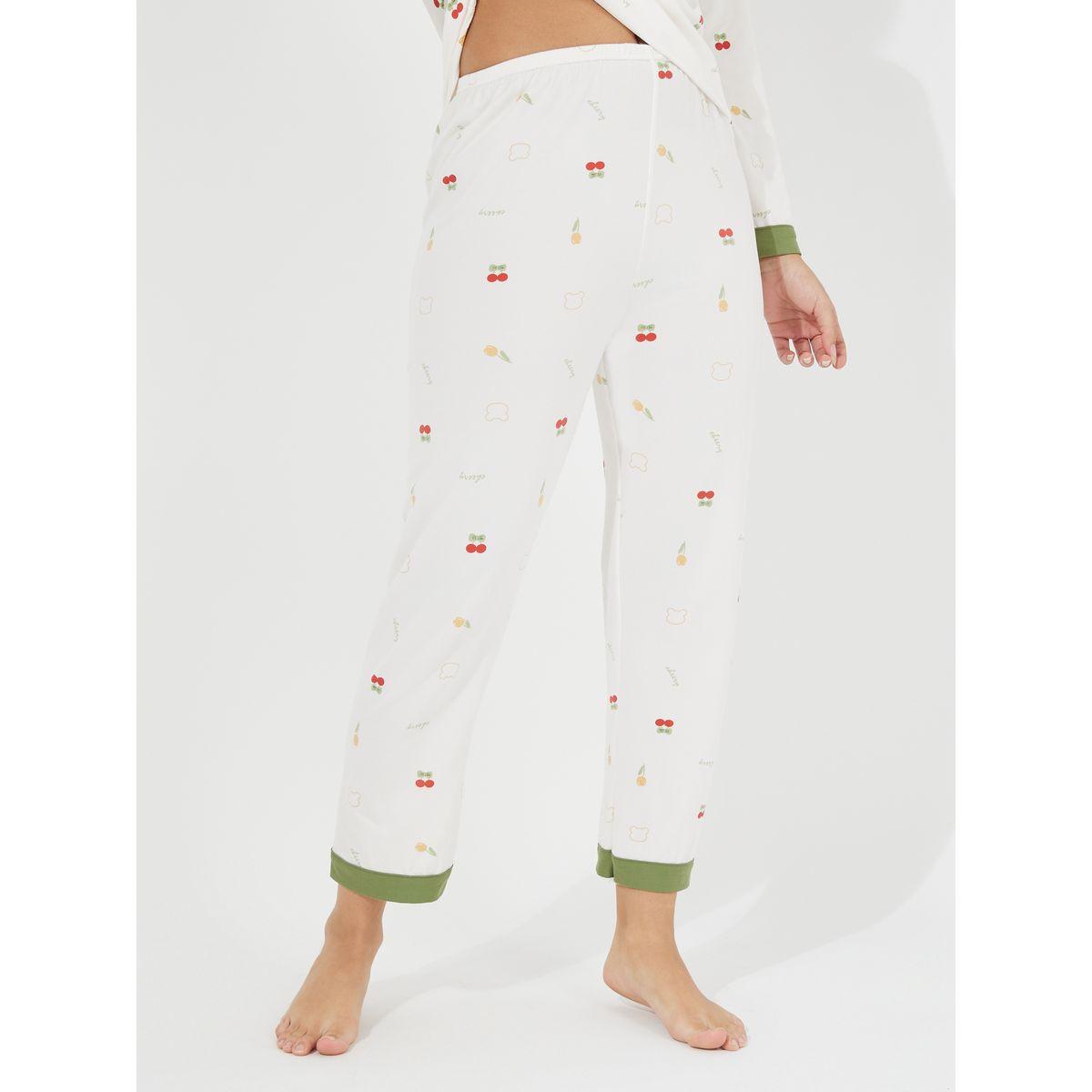 طقم من بنطال بيجاما مع تيشيرت باكمام طويلة-women-clothing-nightwear-pyjamas-longsets-image-5