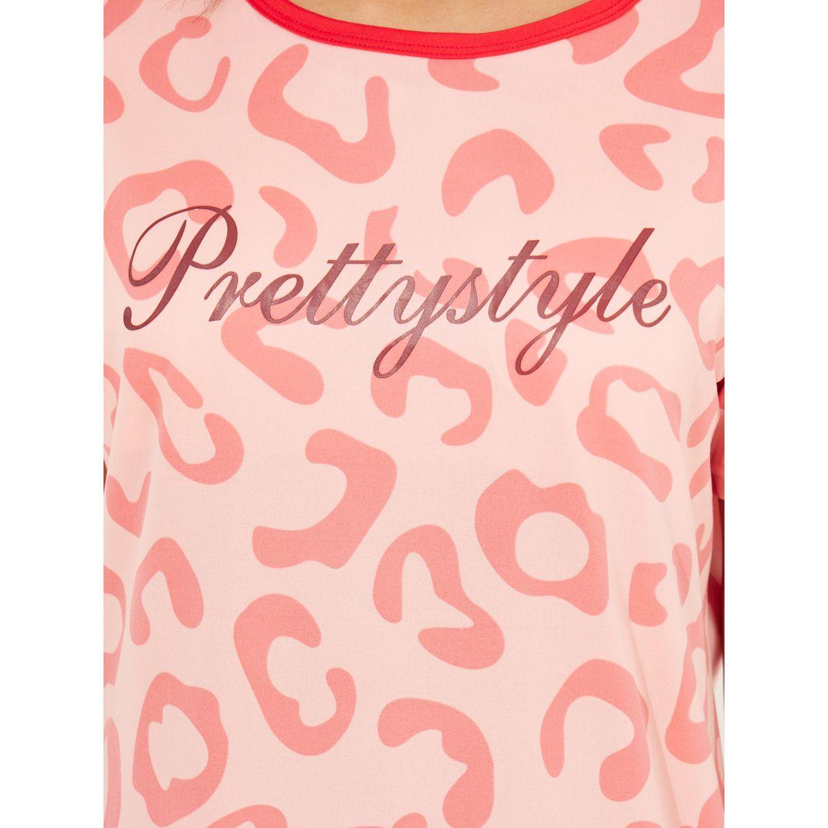 Styli Leopard Print Sleep T-Shirt Dress-women-clothing-nightwear-nighties-image-3