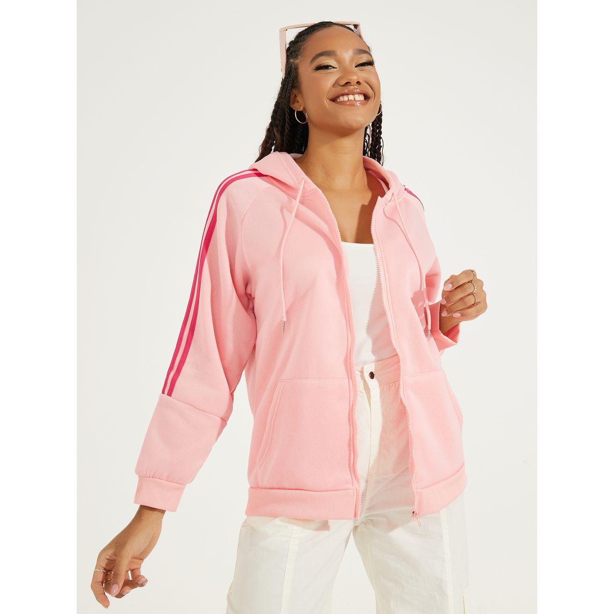 Styli Regular Fit Side Stripe Detail Hooded Jacket-women-winterwear-coatsandjackets-jackets-image-1