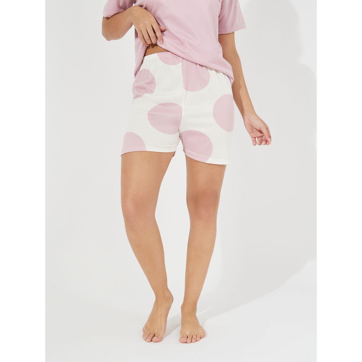 Styli Pack of 3 - Cherry Print T-Shirt, Polka Shorts & Pyjama-women-clothing-nightwear-pyjamas-longsets-image-8