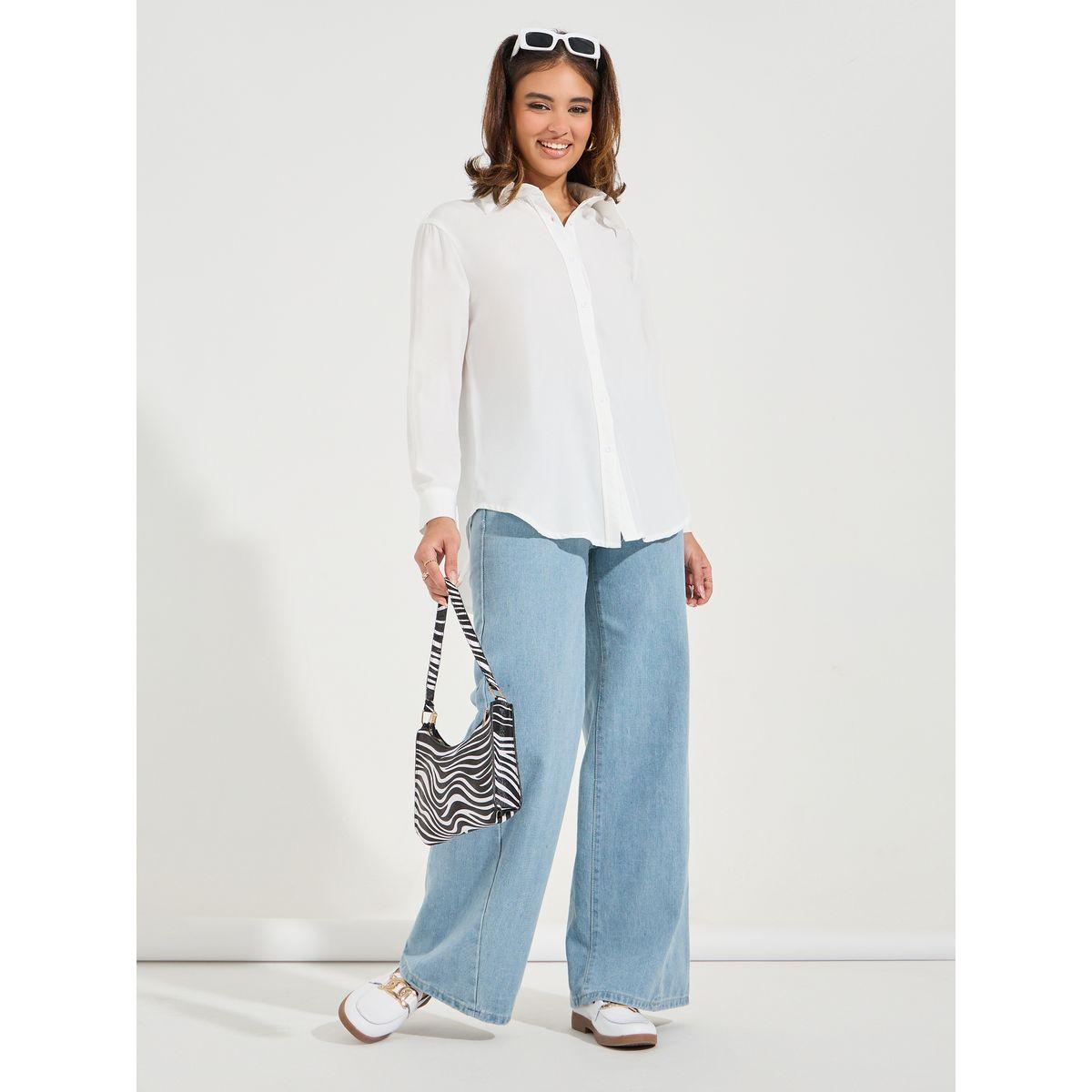 بلوزة سادة باكمام طويلة وازرار-women-clothing-shirtsandblouses-shirts-image-2