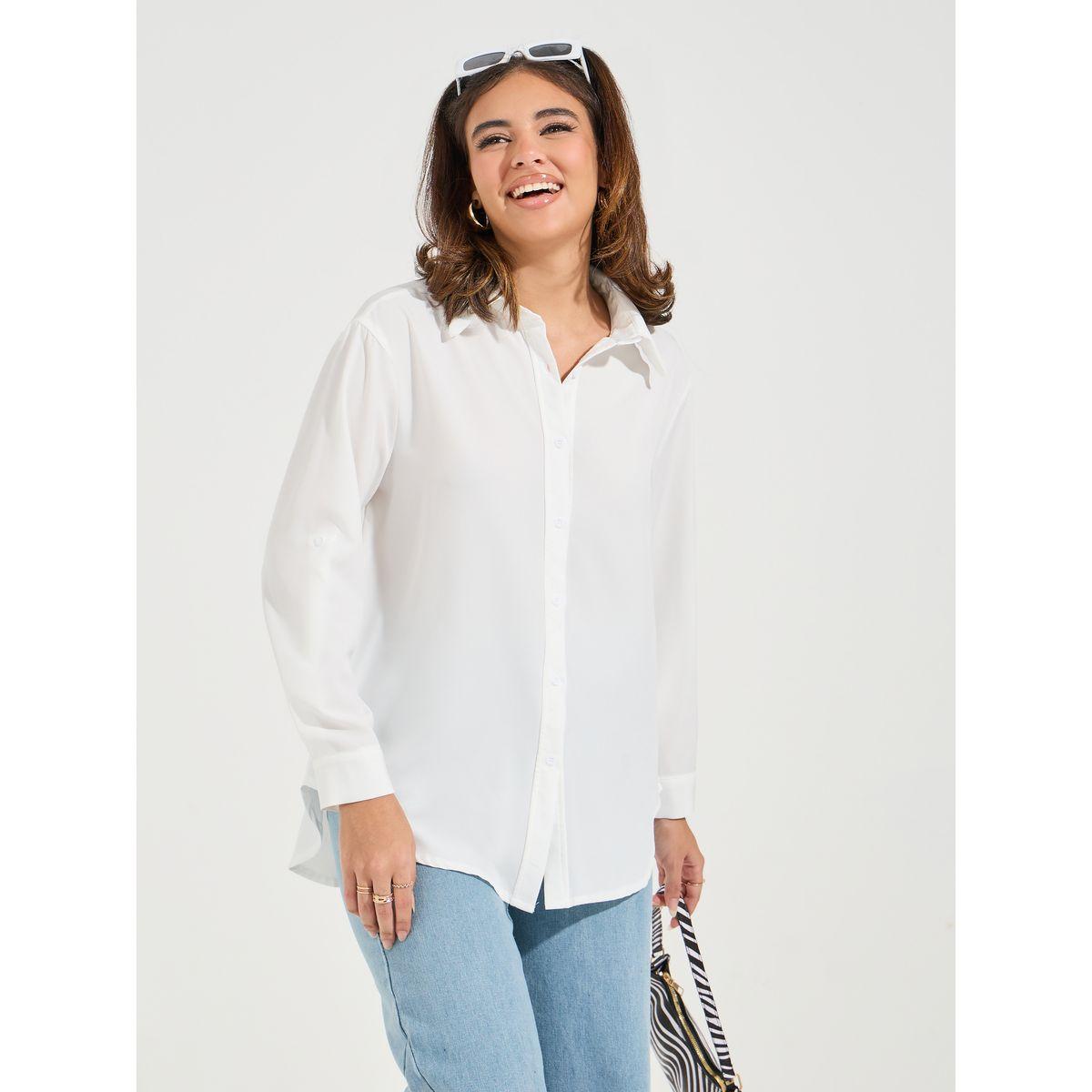 بلوزة سادة باكمام طويلة وازرار-women-clothing-shirtsandblouses-shirts-image-3