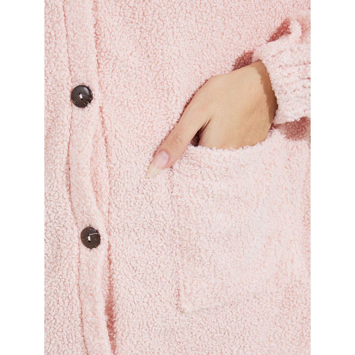 Styli Oversized Teddy Fleece Button Up Jacket-women-winterwear-coatsandjackets-jackets-image-4